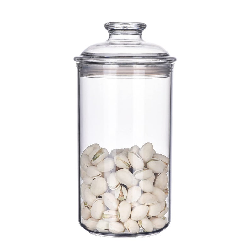 IVOOBR 34oz Acrylic Storage Jar, Airtight Lid with Silicone Sealing Ring, Ideal Canister Container for Sugar, Tea, Spices, Herbs, Shells, Bath Salt, Christmas Decorative Apothecary Jars - Image 1